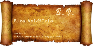 Buza Valéria névjegykártya